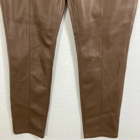 Free People We the Free Brown Faux Leather High Waist Pants size 30 - Picture 3 of 11